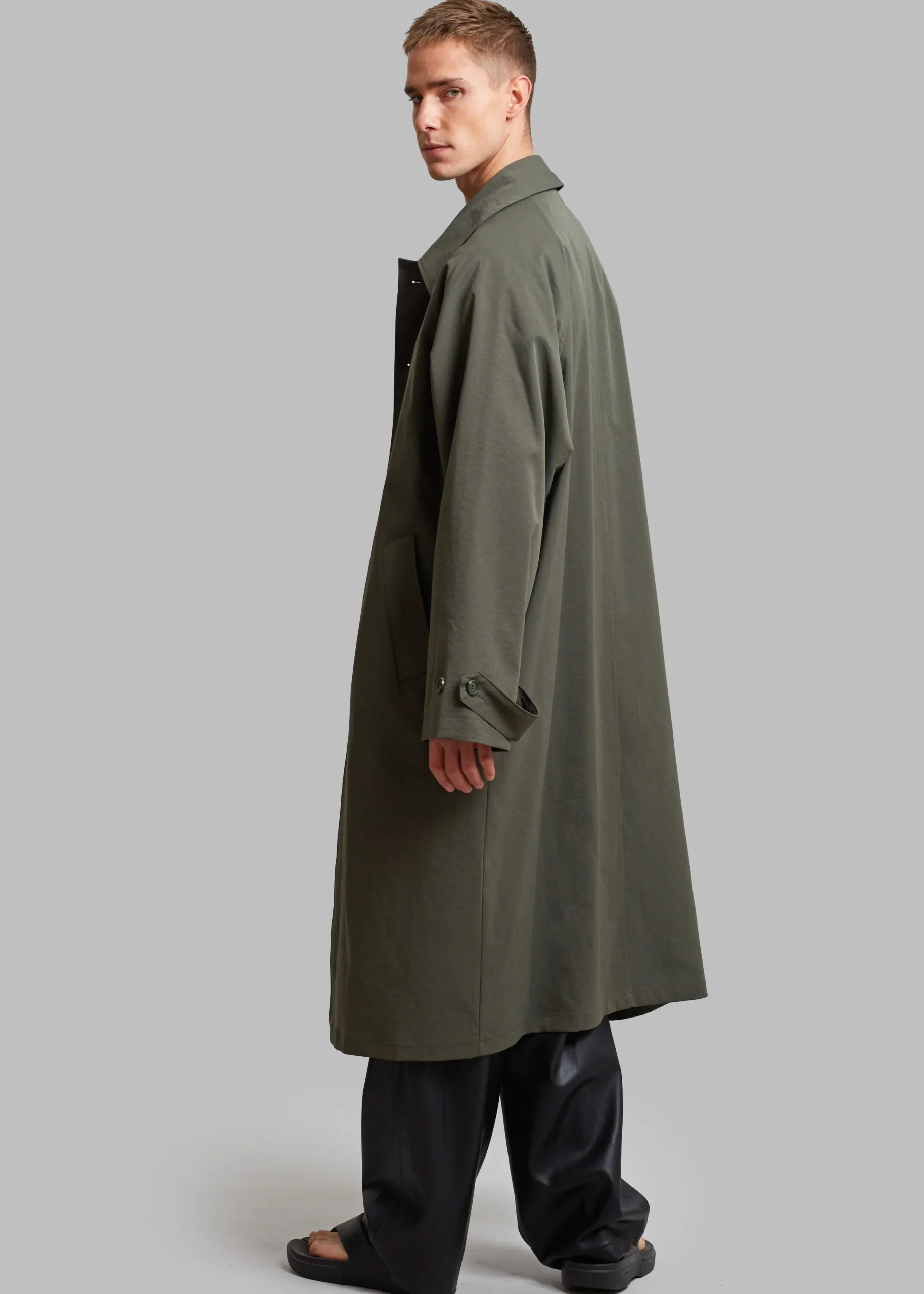 The Frankie Shop Fane Trench Olive Online