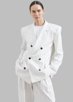 The Frankie Shop Fargo Oversized Padded Blazer White Online