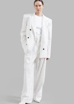 The Frankie Shop Fargo Oversized Padded Blazer White Online