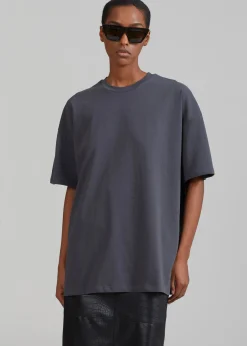 The Frankie Shop Faro Boxy Tee Charcoal Sale