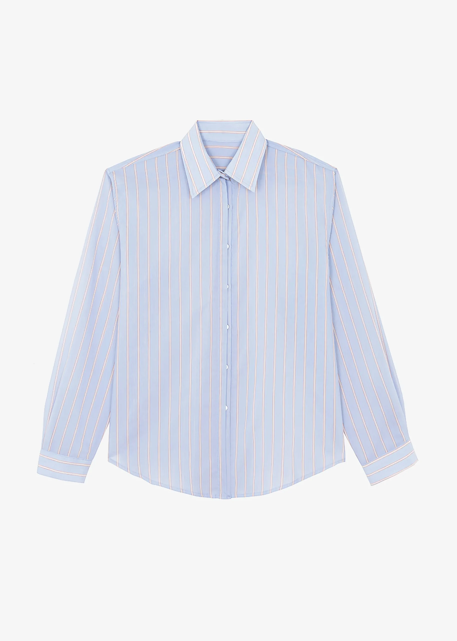 The Frankie Shop Florence Stripe Shirt Blue Combo Online