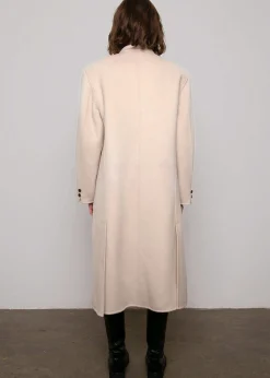 The Frankie Shop Flynn Overcoat Cream Hot