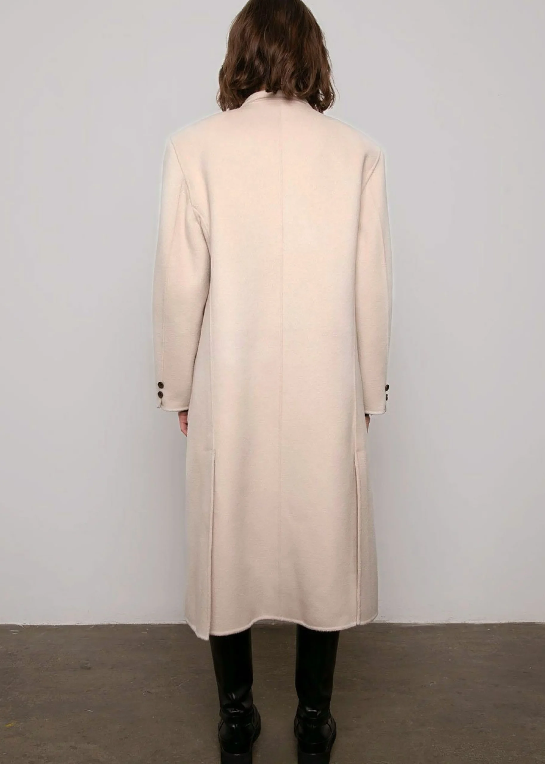 The Frankie Shop Flynn Overcoat Cream Hot