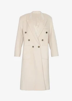 The Frankie Shop Flynn Overcoat Cream Hot