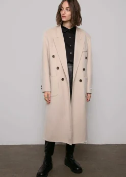The Frankie Shop Flynn Overcoat Cream Hot