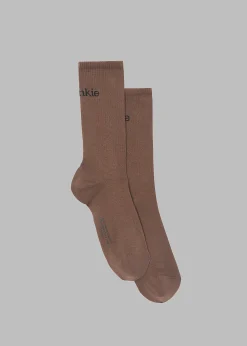 The Frankie Shop Frankie In English Ribbed Socks Brown Best