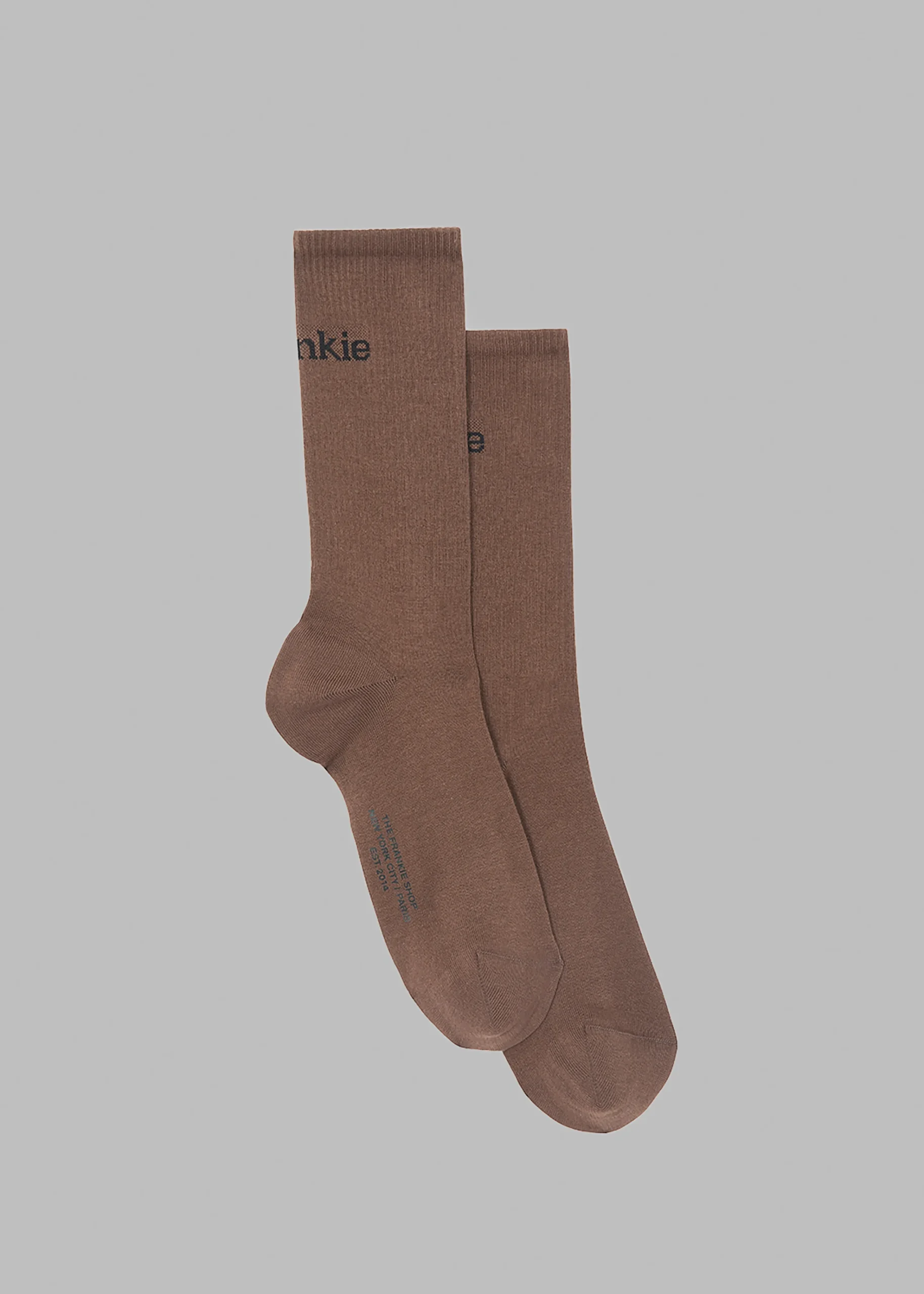 The Frankie Shop Frankie In English Ribbed Socks Brown Best