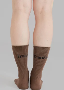 The Frankie Shop Frankie In English Ribbed Socks Brown Best