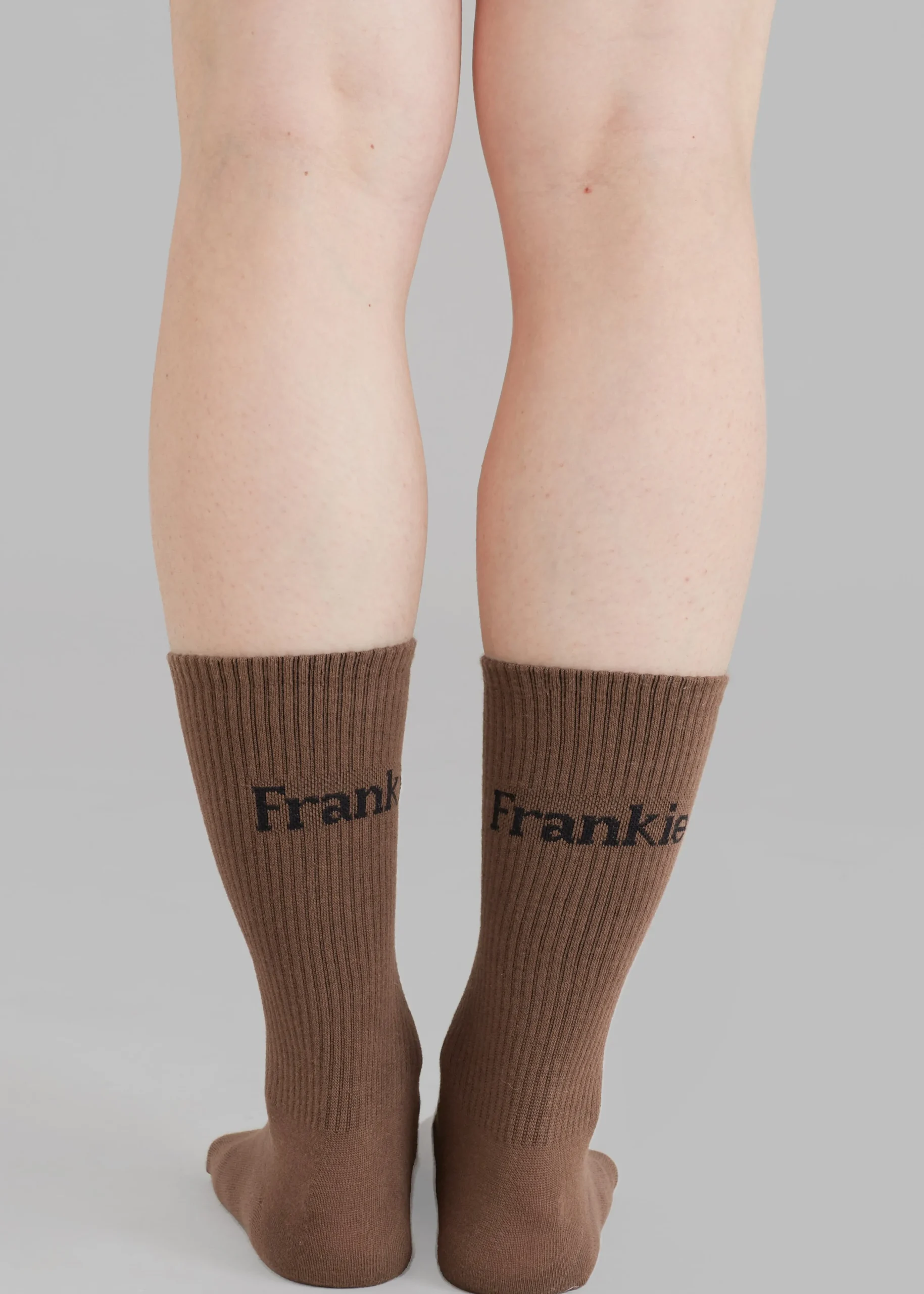 The Frankie Shop Frankie In English Ribbed Socks Brown Best
