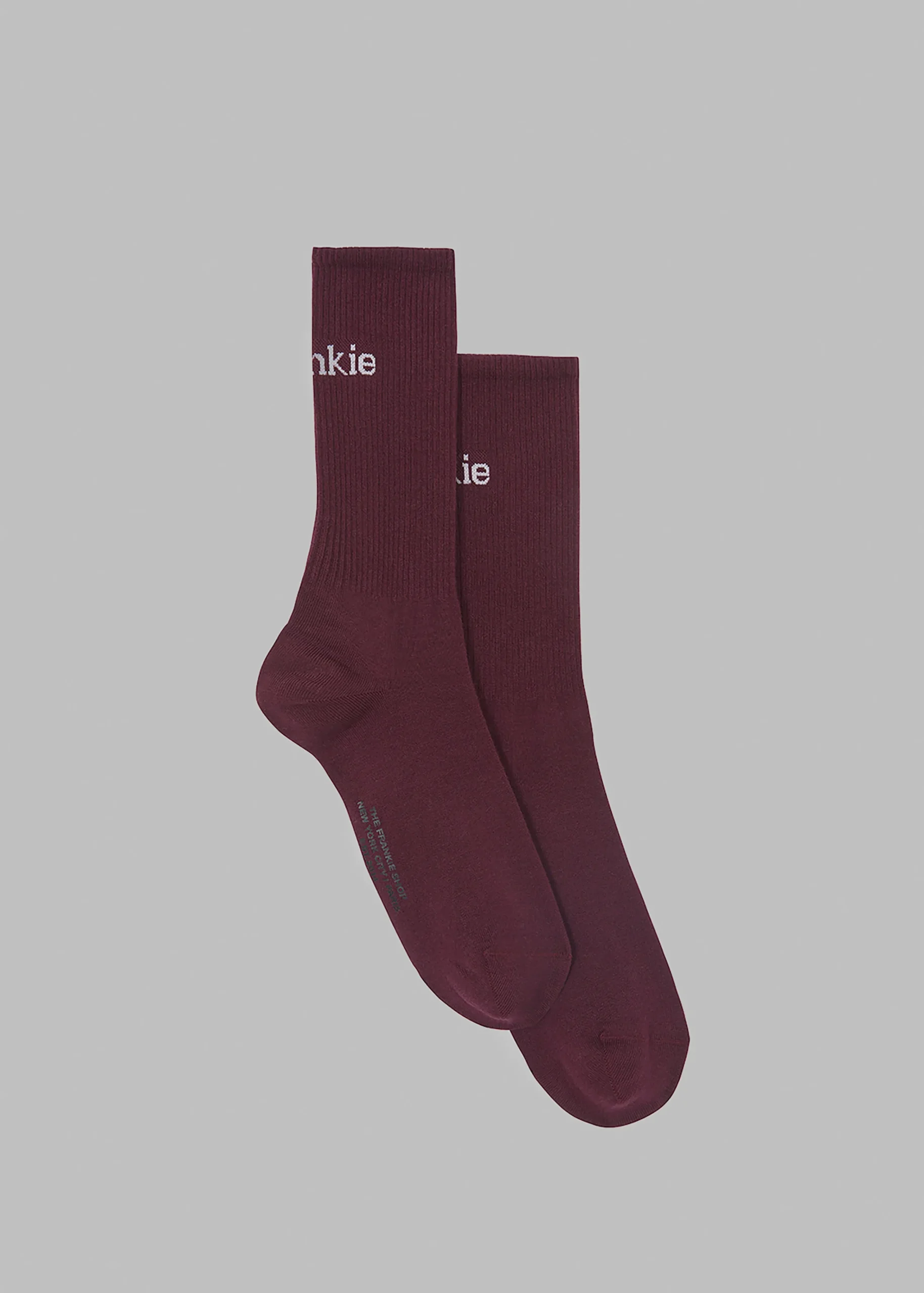 The Frankie Shop Frankie In English Ribbed Socks Bordeaux Online