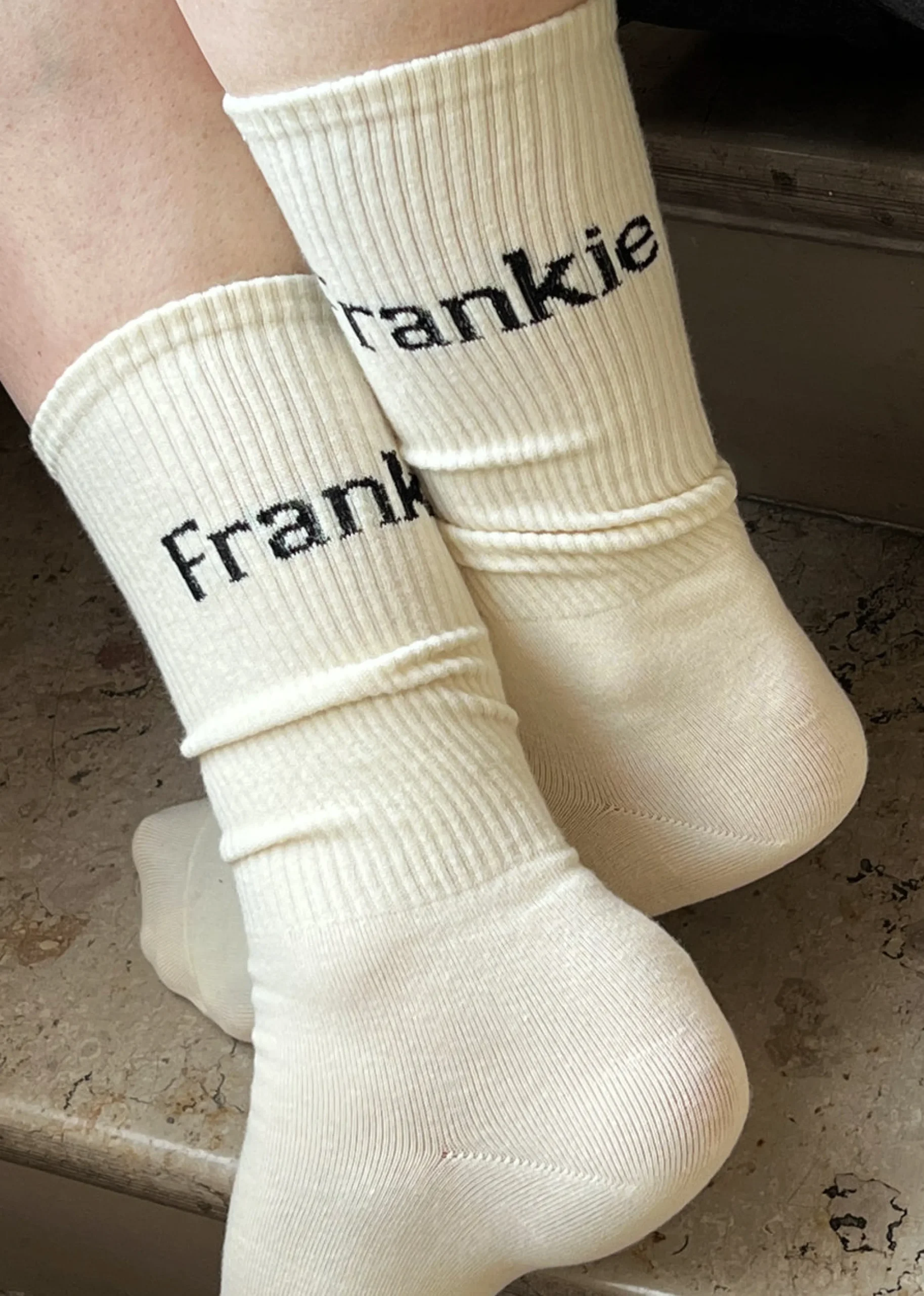 The Frankie Shop Frankie In English Ribbed Socks Vanilla Best