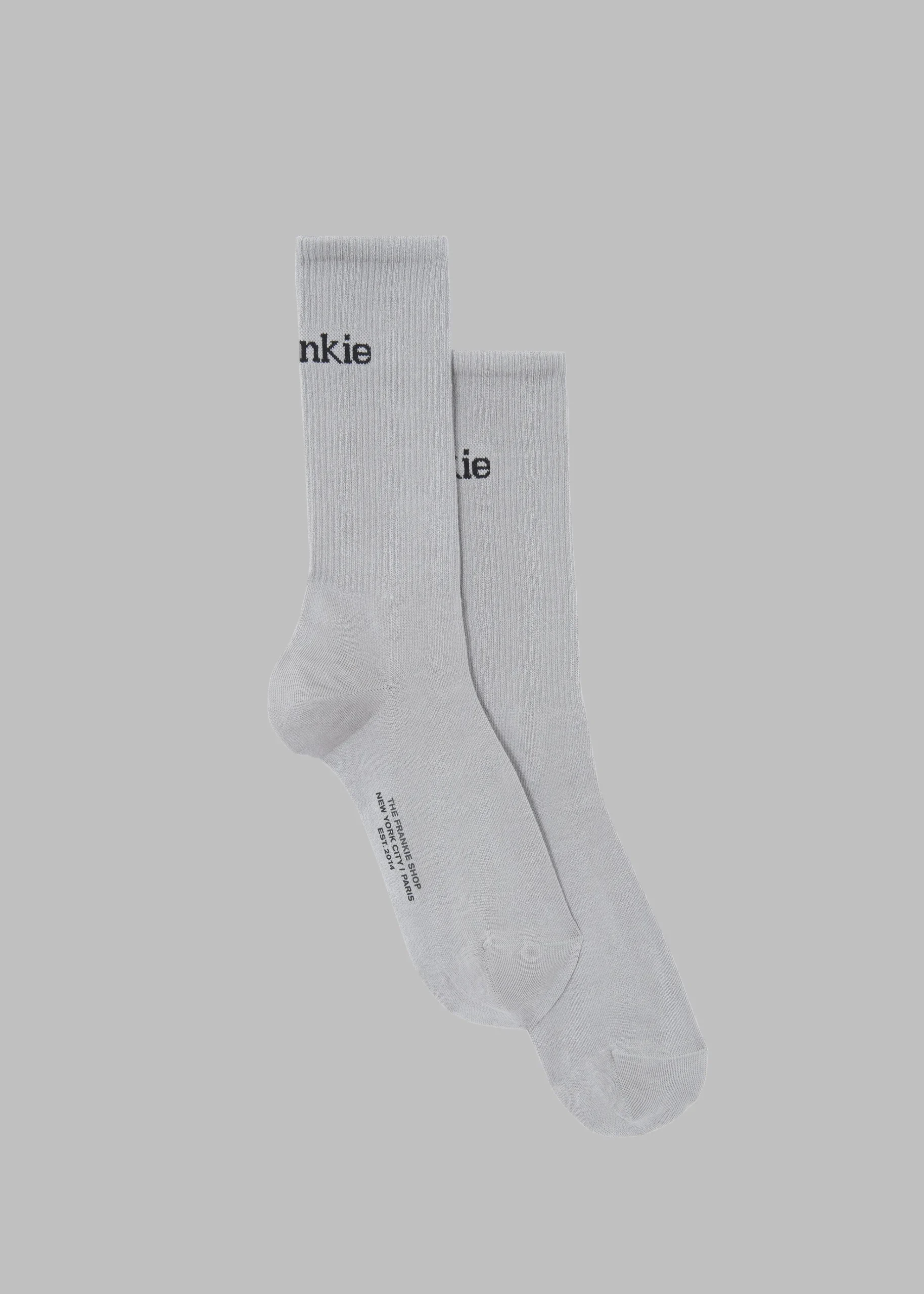 The Frankie Shop Frankie In English Ribbed Socks Grey Clearance
