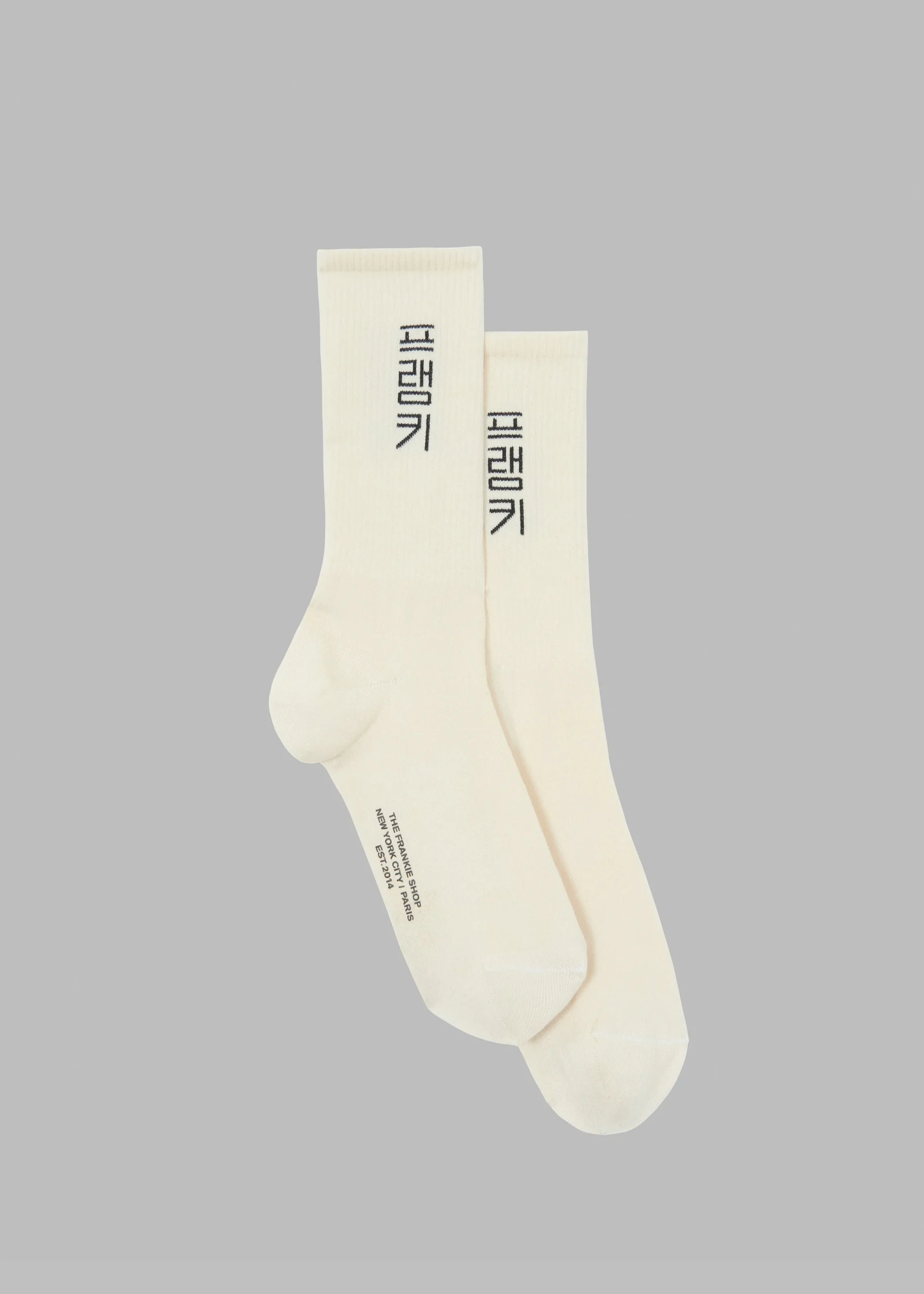 The Frankie Shop Frankie In Korean Ribbed Socks Vanilla Discount