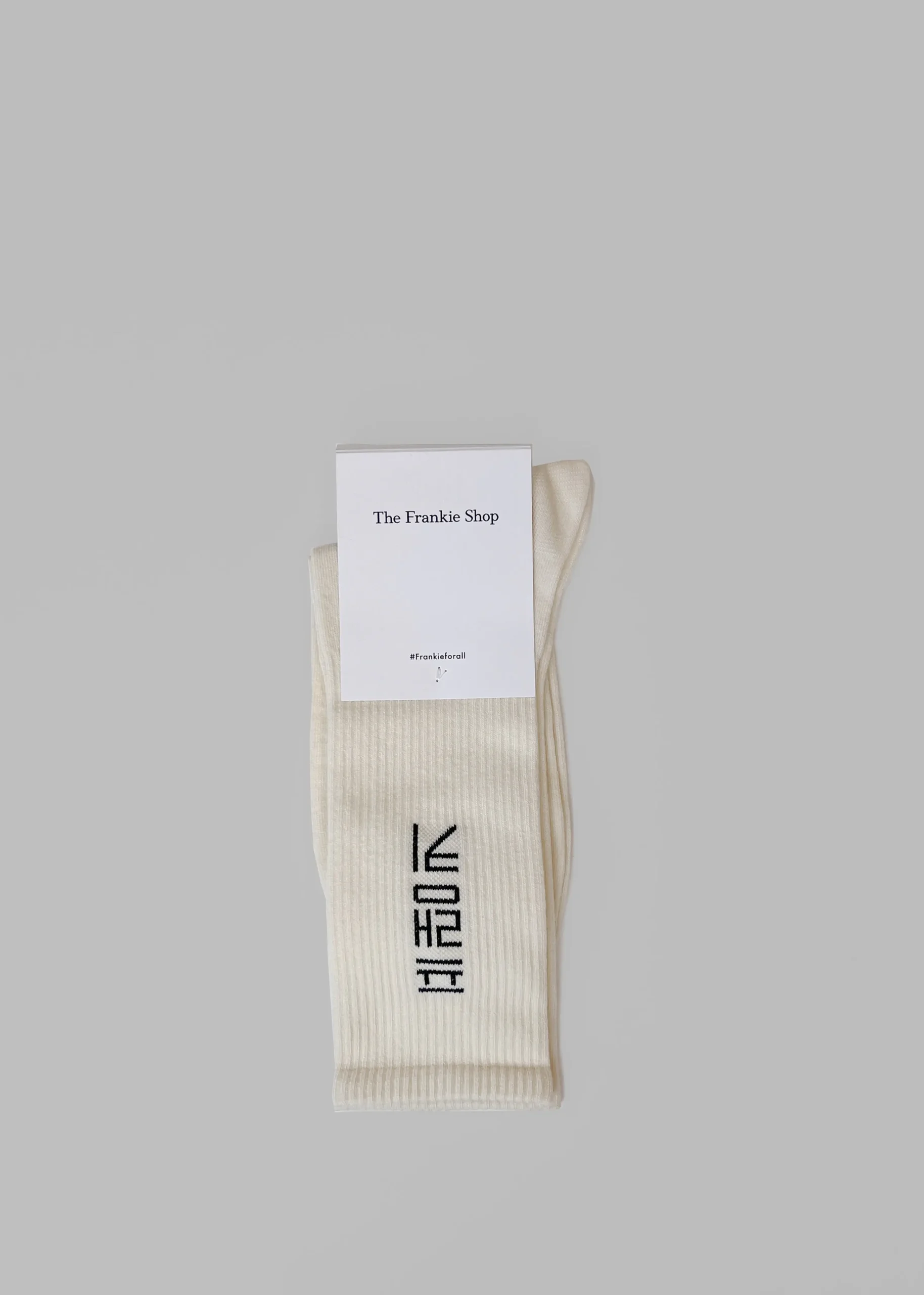 The Frankie Shop Frankie In Korean Ribbed Socks Vanilla Discount