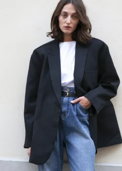 The Frankie Shop Frankie Oversized Boyfriend Blazer Black Outlet