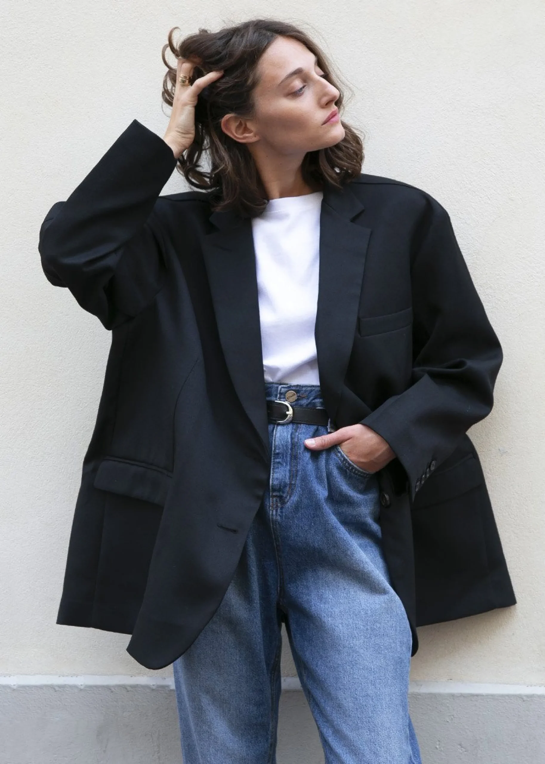 The Frankie Shop Frankie Oversized Boyfriend Blazer Black Outlet