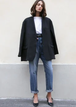The Frankie Shop Frankie Oversized Boyfriend Blazer Black Outlet