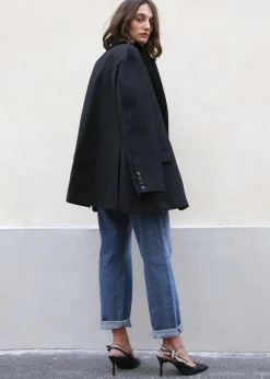 The Frankie Shop Frankie Oversized Boyfriend Blazer Black Outlet