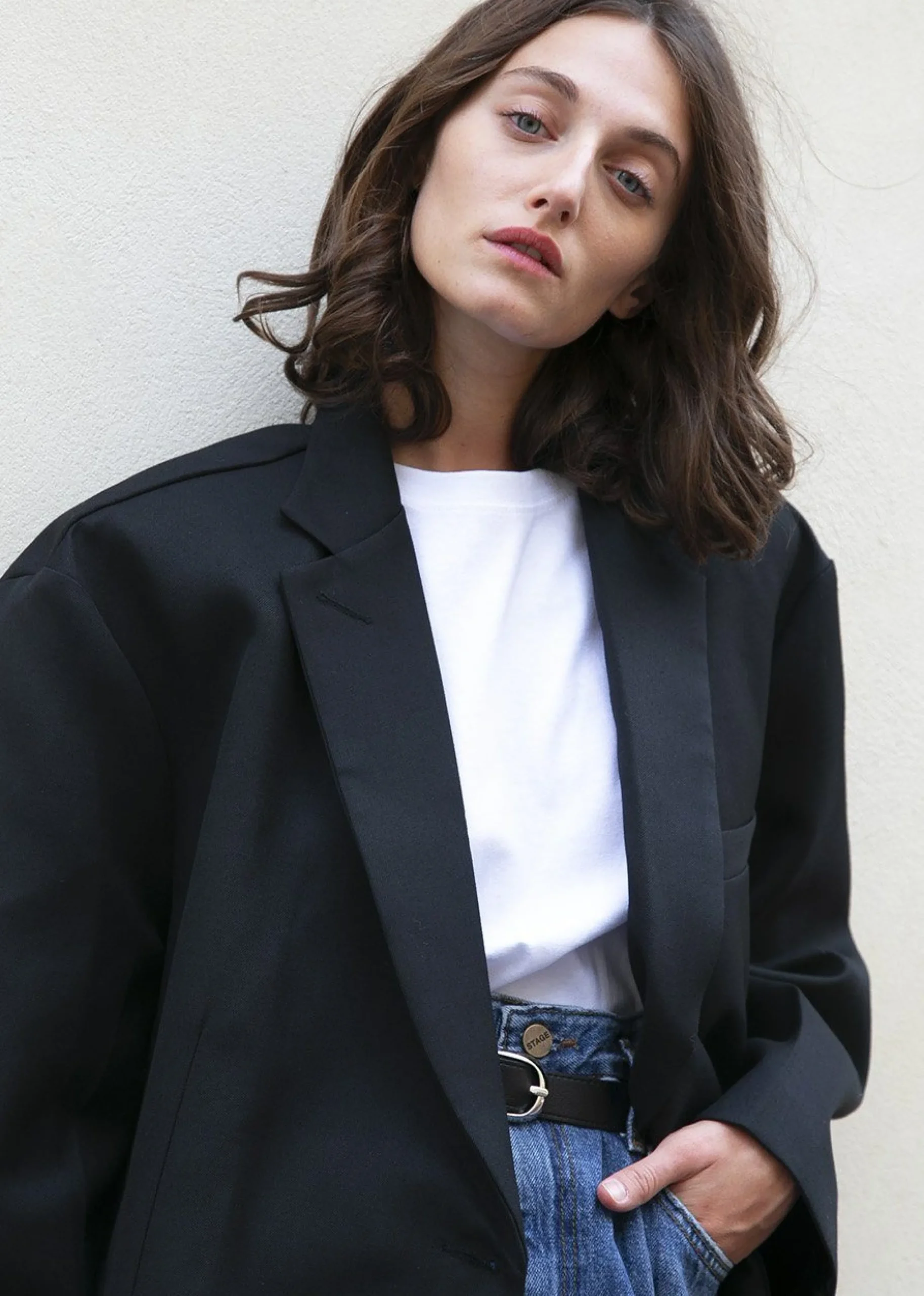 The Frankie Shop Frankie Oversized Boyfriend Blazer Black Outlet