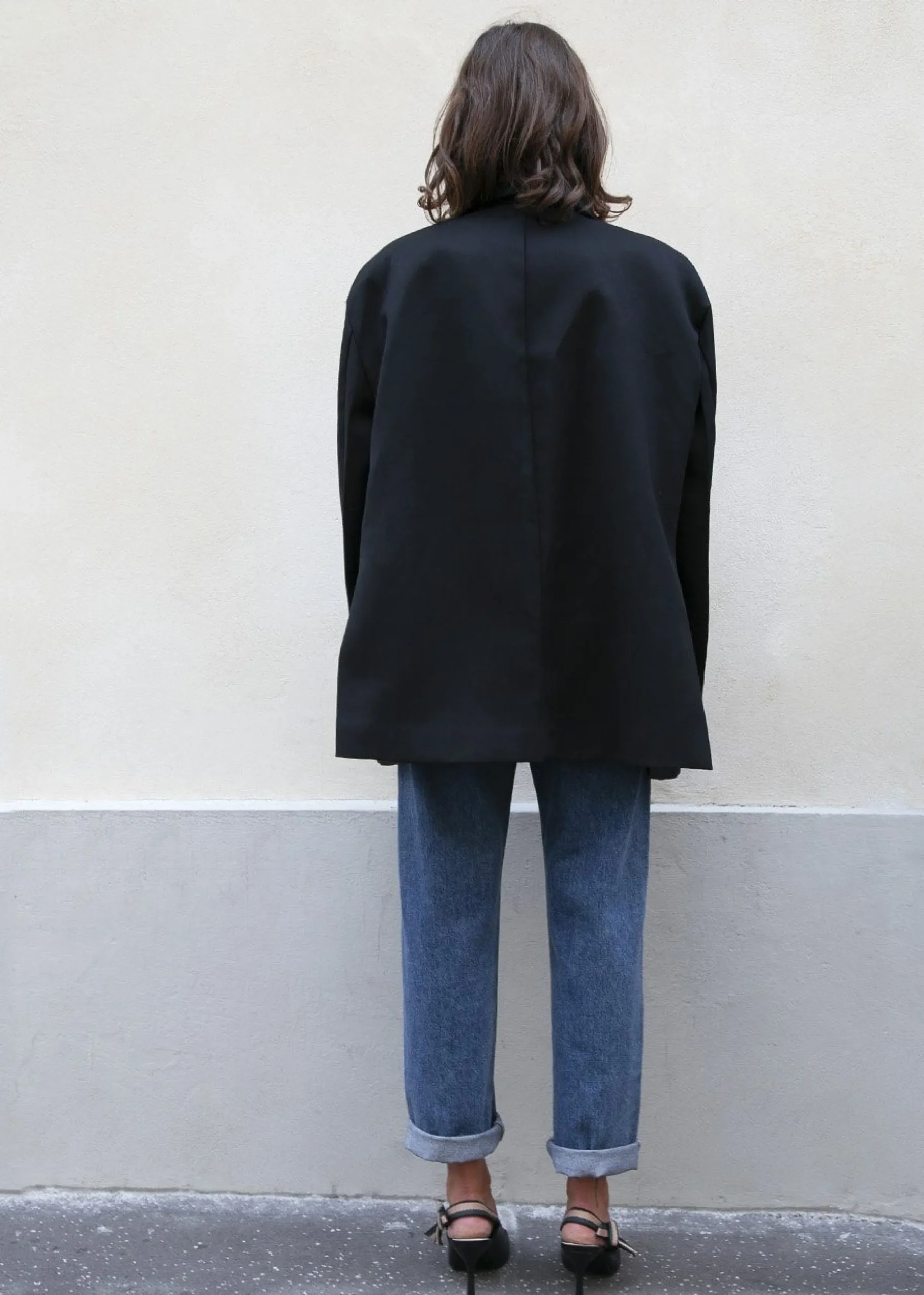 The Frankie Shop Frankie Oversized Boyfriend Blazer Black Outlet