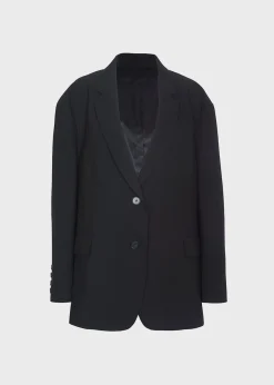 The Frankie Shop Frankie Oversized Boyfriend Blazer Black Outlet
