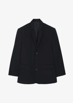 The Frankie Shop Gelso Oversized Blazer Black Discount