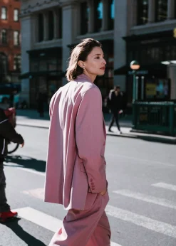 The Frankie Shop Gelso Oversized Blazer Rose
