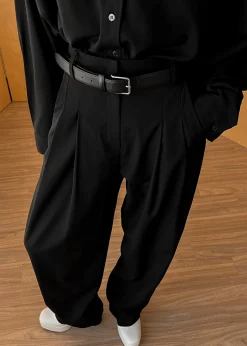 The Frankie Shop Gelso Pleated Trousers Black Sale
