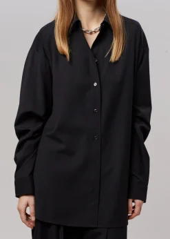 The Frankie Shop Gelso Shirt Black Discount