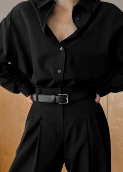 The Frankie Shop Gelso Shirt Black Discount