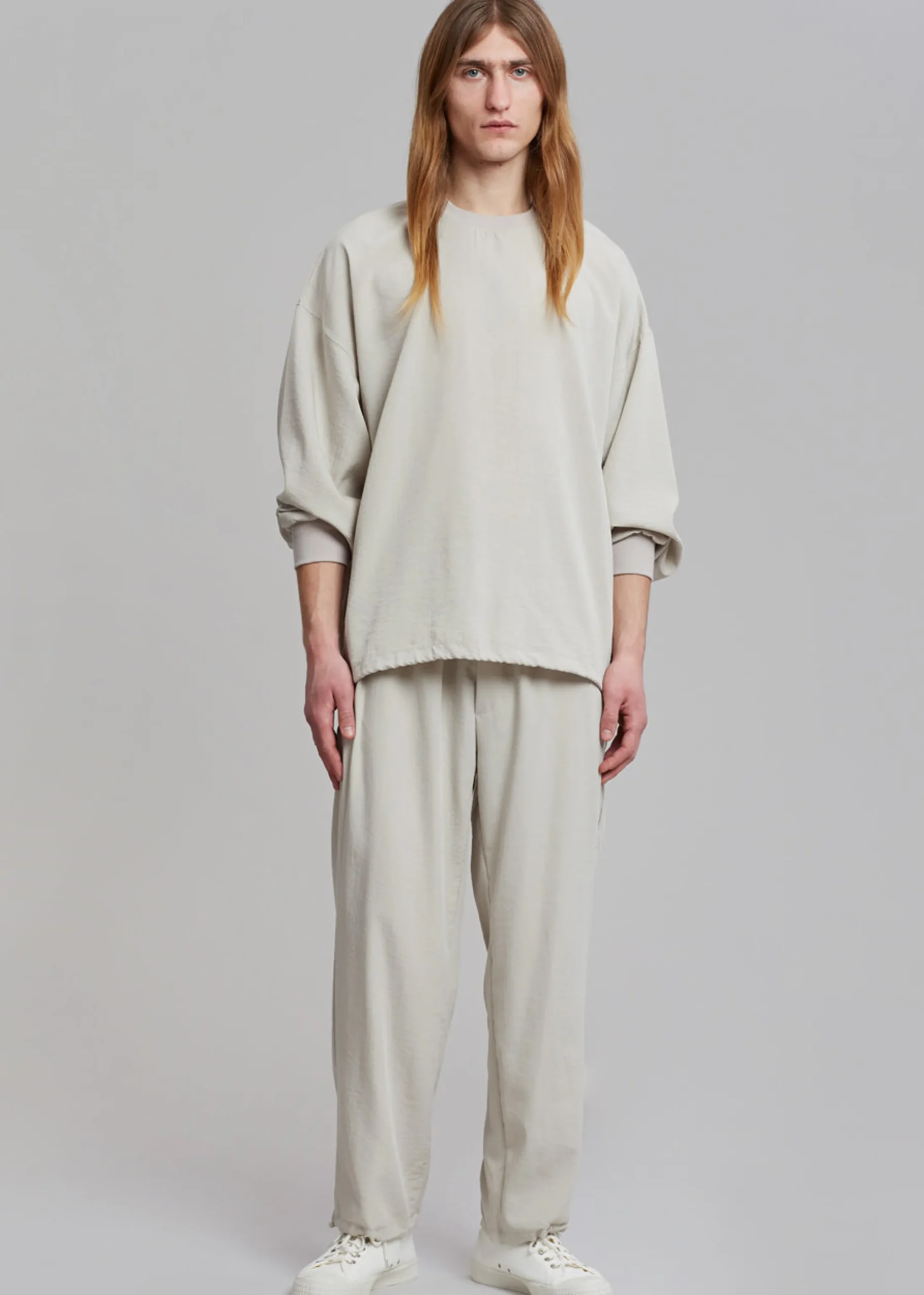 The Frankie Shop Geoff String Sweatshirt Oyster