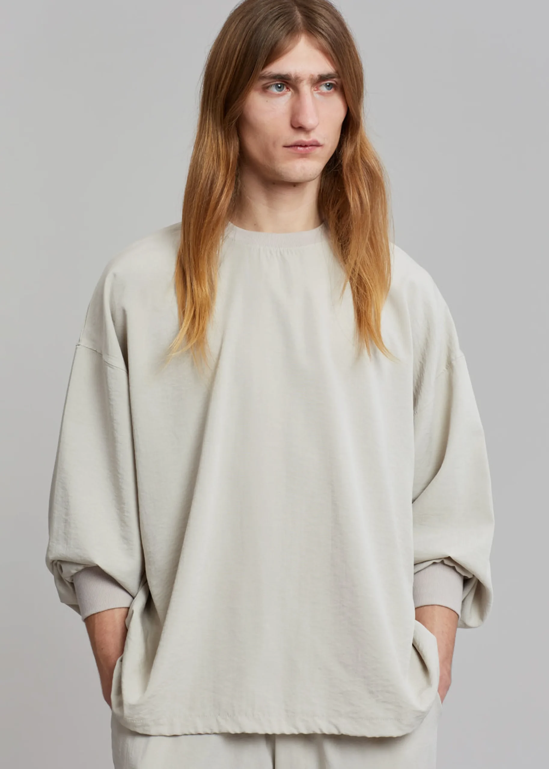 The Frankie Shop Geoff String Sweatshirt Oyster