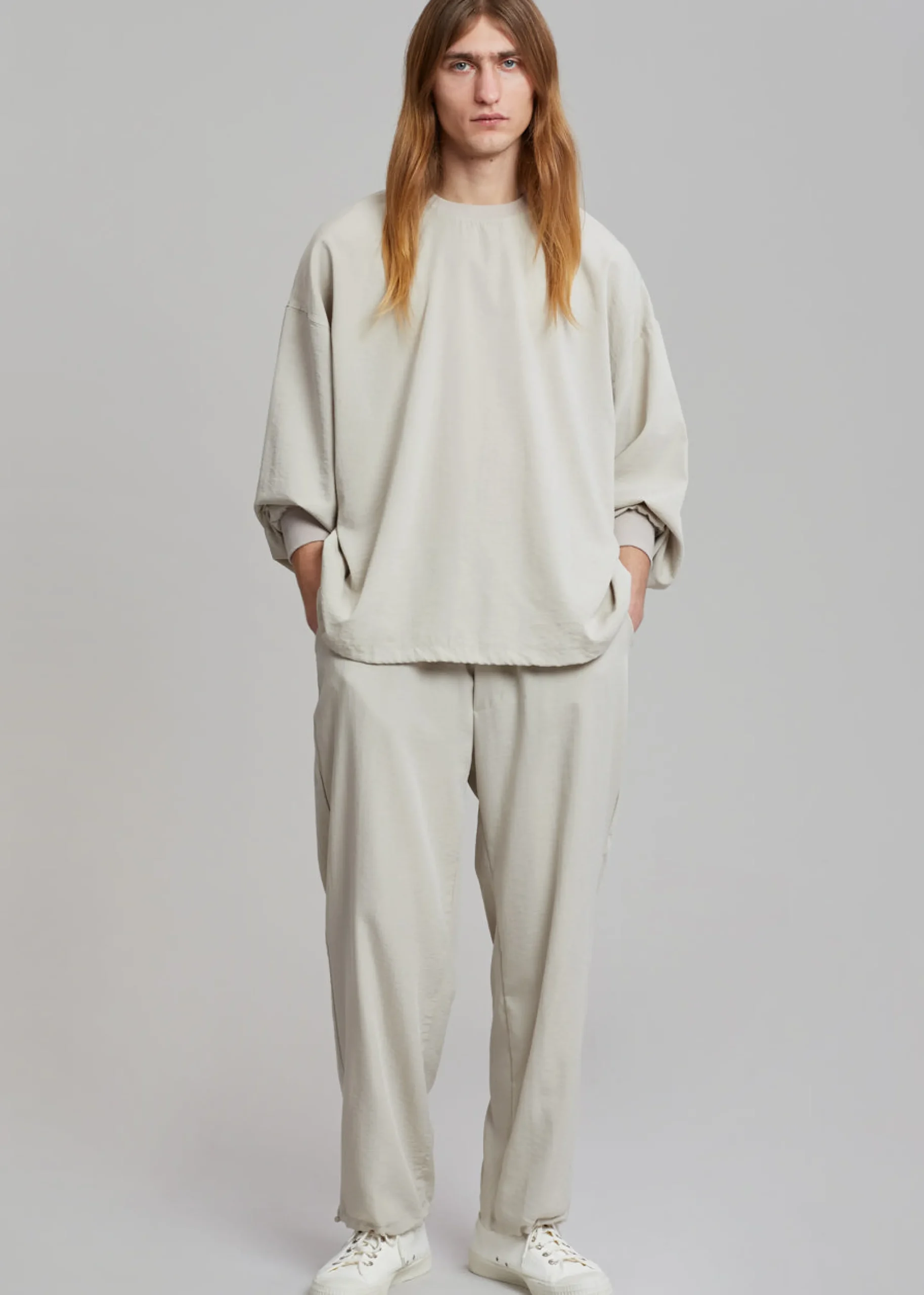 The Frankie Shop Geoff String Sweatshirt Oyster
