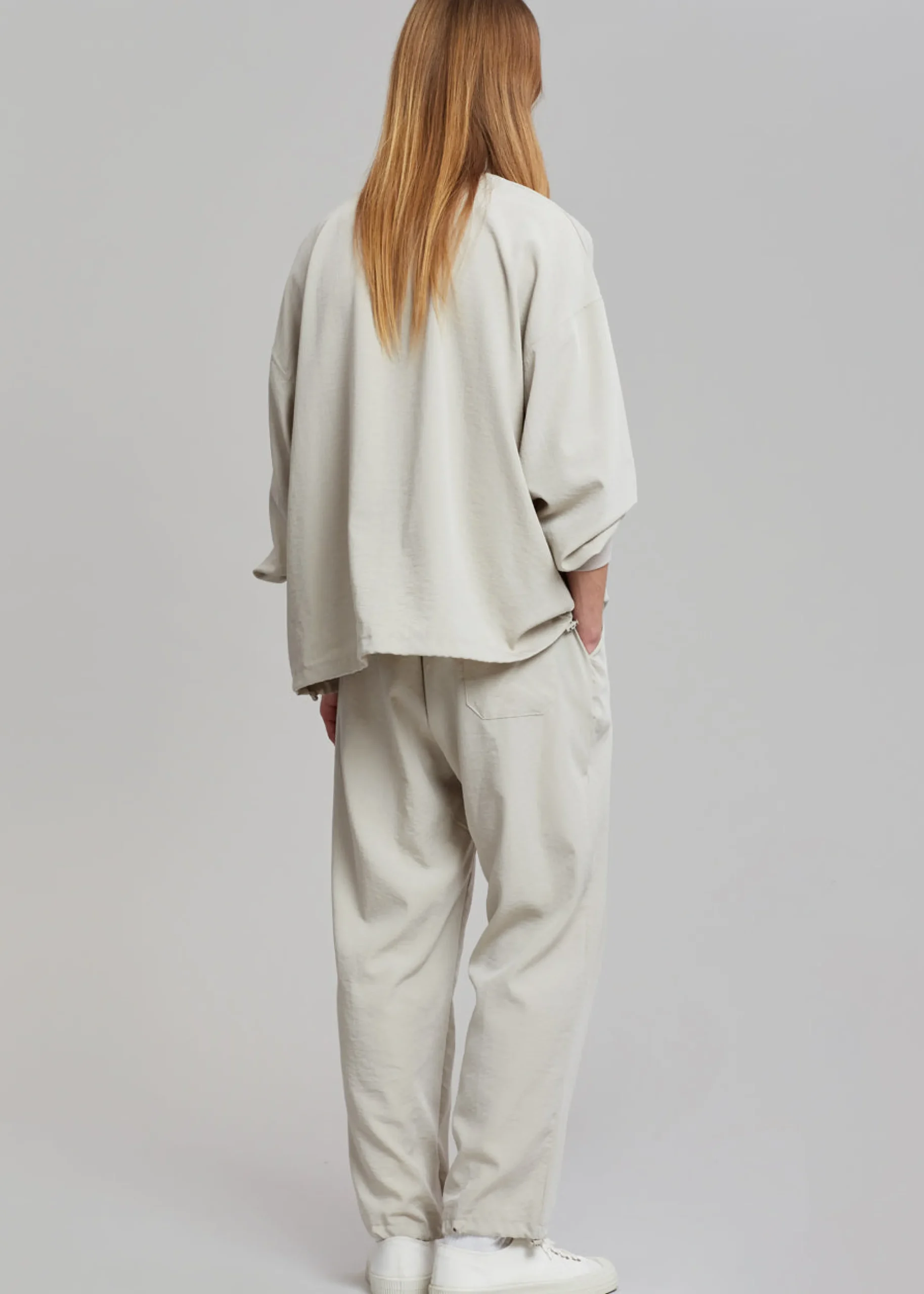 The Frankie Shop Geoff String Sweatshirt Oyster