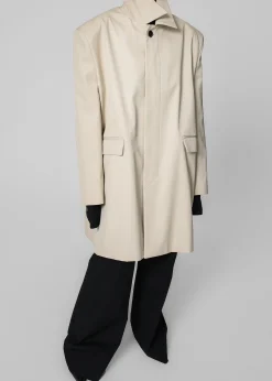 The Frankie Shop Ghent Padded Shoulder Trench Beige Online
