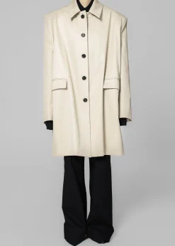 The Frankie Shop Ghent Padded Shoulder Trench Beige Online