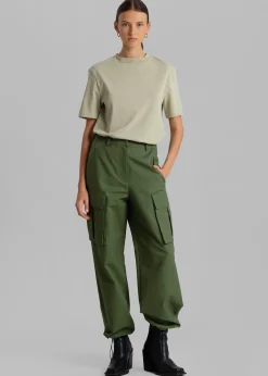 The Frankie Shop Gia Cargo Pants Olive Outlet