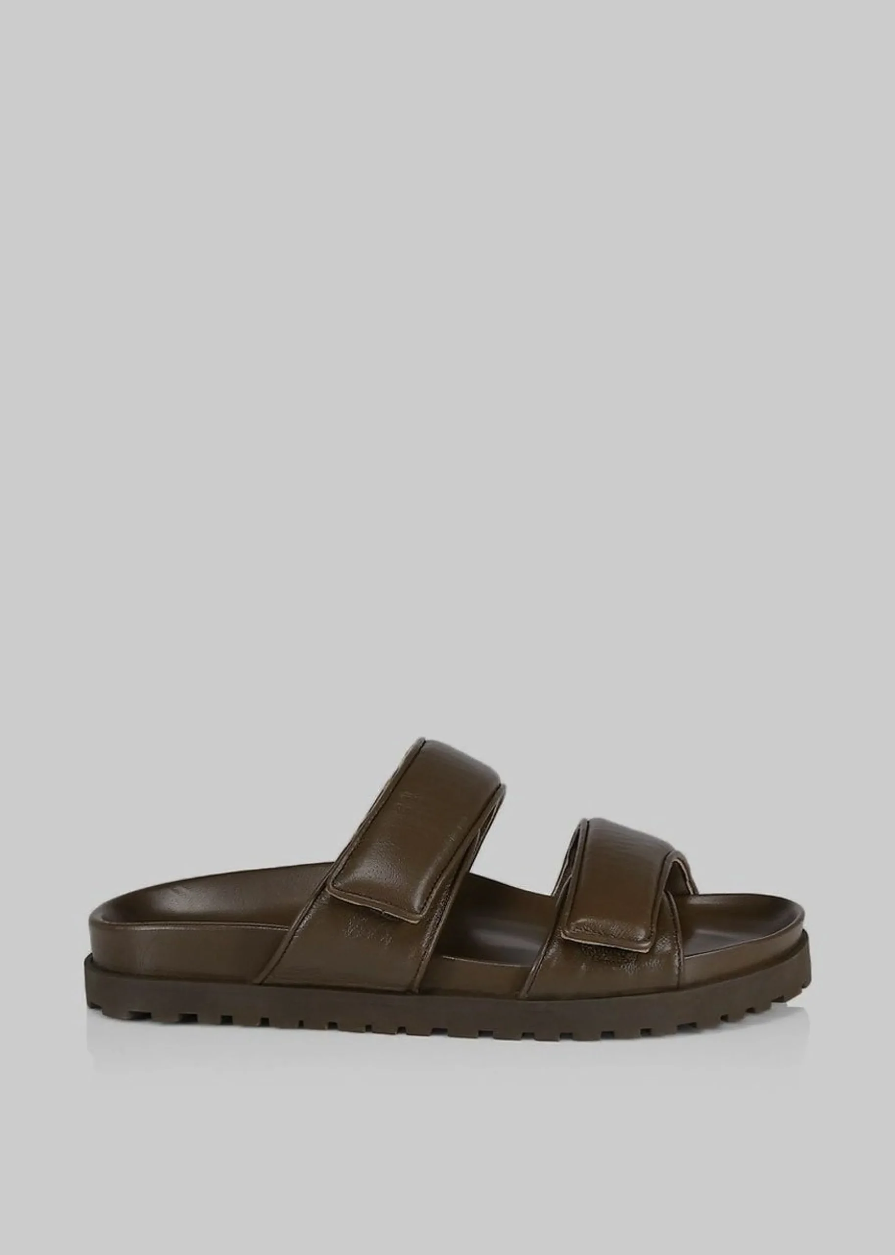 The Frankie Shop Gia X Pernille Leather Slide Sandals Brown Outlet
