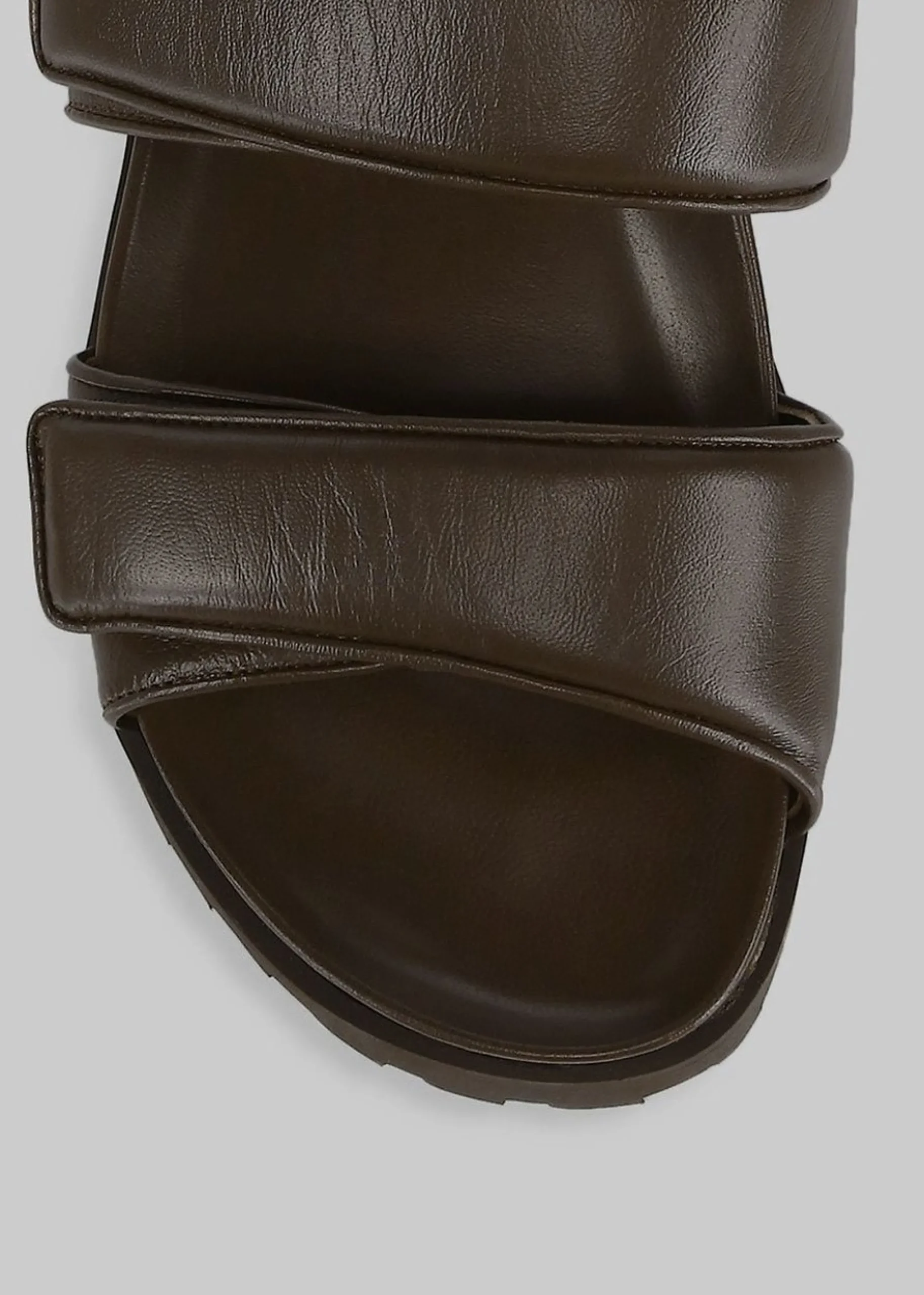 The Frankie Shop Gia X Pernille Leather Slide Sandals Brown Outlet