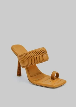 The Frankie Shop Gia X Rhw Toe Ring Mule Golden Brown Outlet