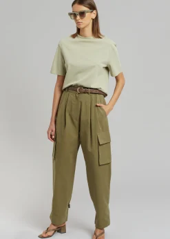 The Frankie Shop Gianna Cargo Pants Olive Sale