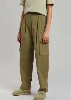 The Frankie Shop Gianna Cargo Pants Olive Sale