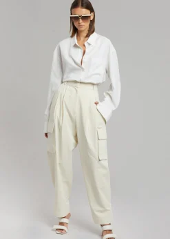 The Frankie Shop Gianna Cargo Pants Cream Sale