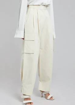 The Frankie Shop Gianna Cargo Pants Cream Sale