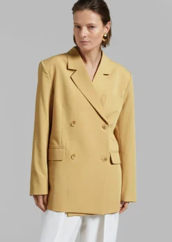 The Frankie Shop Girona Open Back Blazer Cornsilk Best