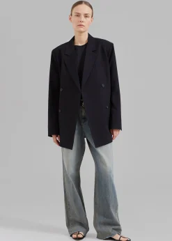 The Frankie Shop Girona Open Back Blazer Black Outlet