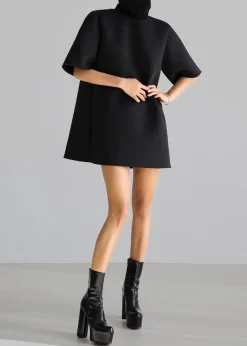 The Frankie Shop Giza Neoprene Mini Dress Black Discount