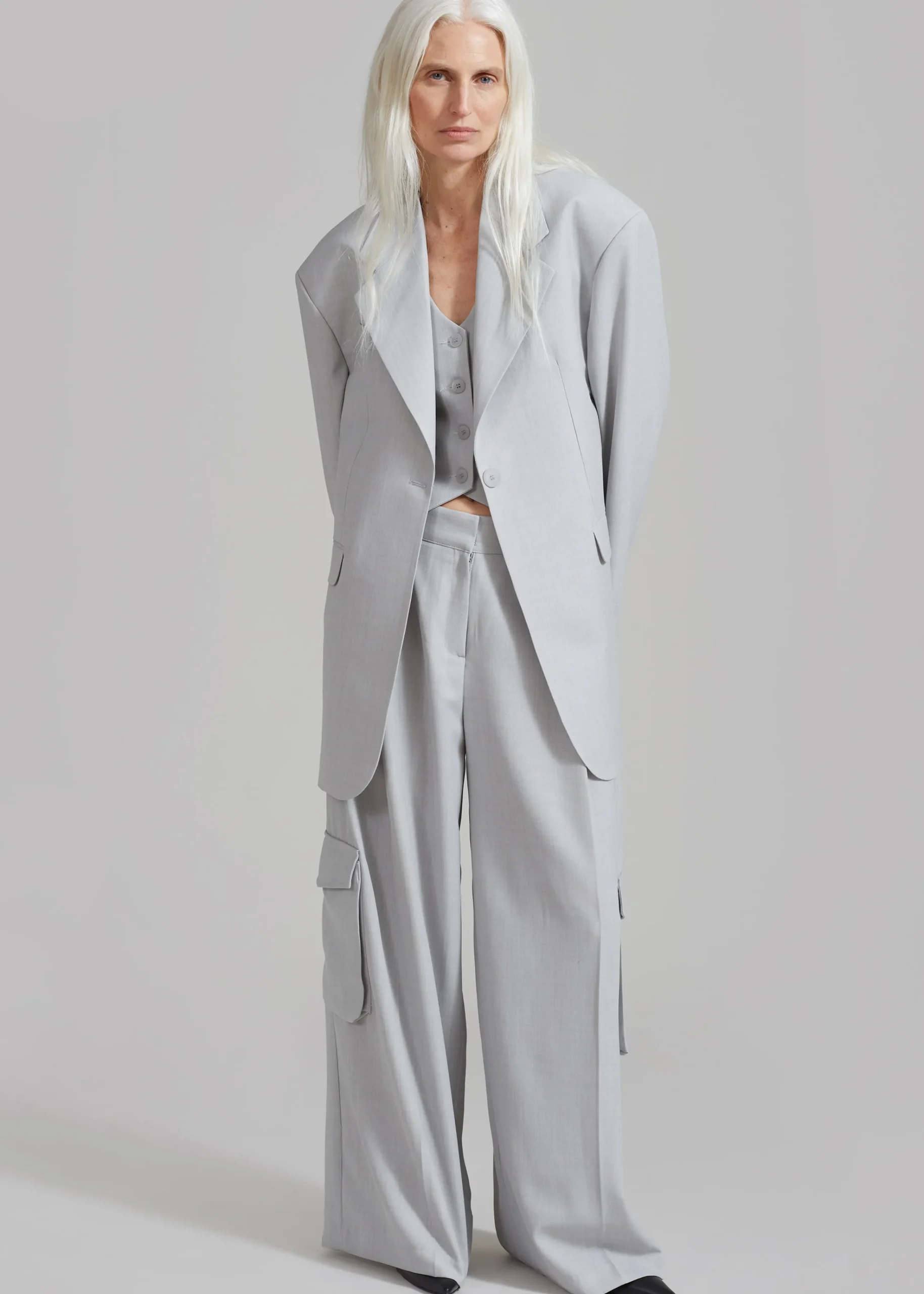 The Frankie Shop Gladys Blazer Grey Sale