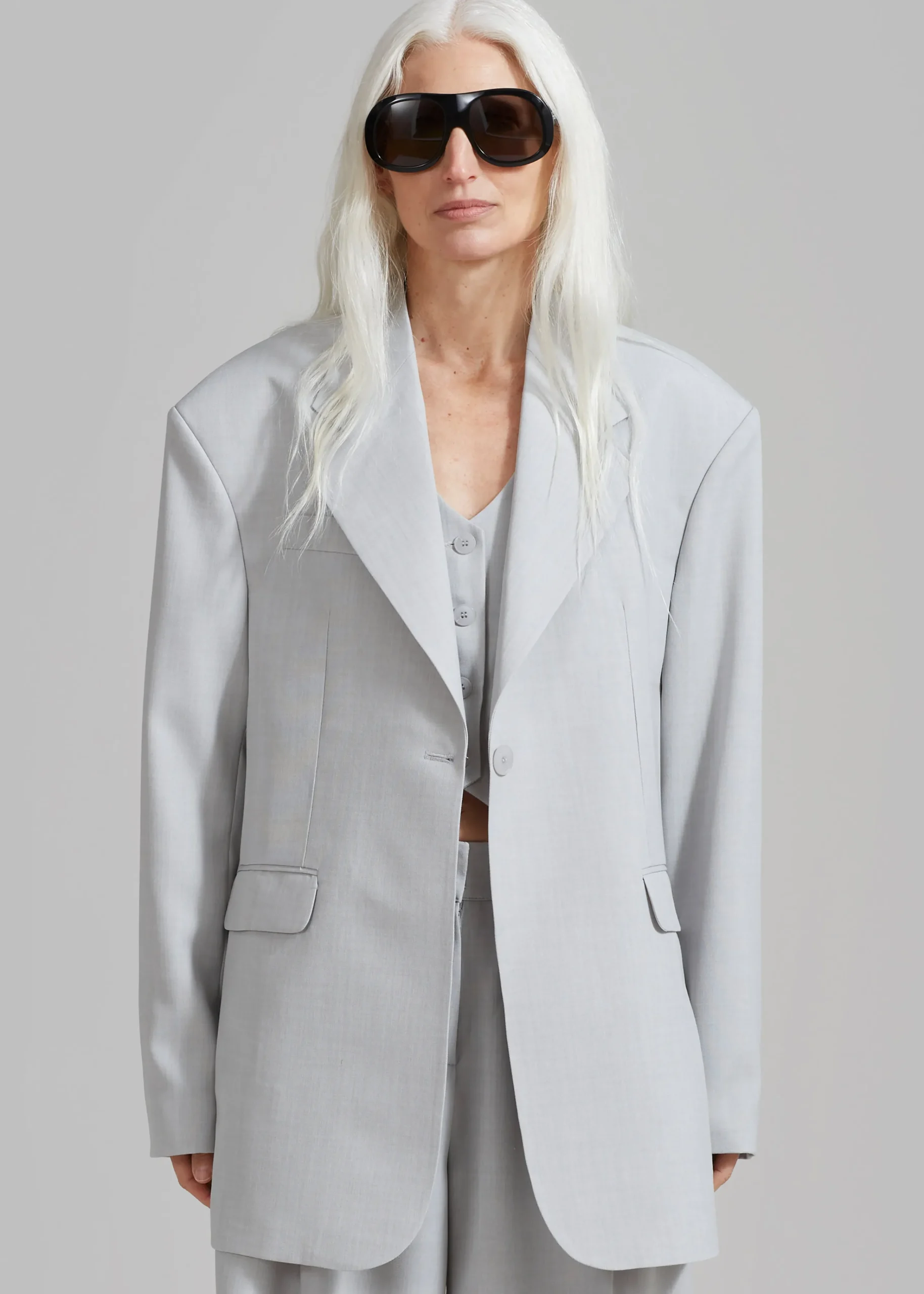 The Frankie Shop Gladys Blazer Grey Sale