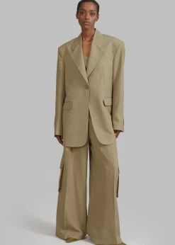 The Frankie Shop Gladys Blazer Khaki New